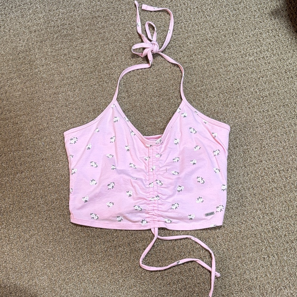 Hollister Pink Floral Tank Top